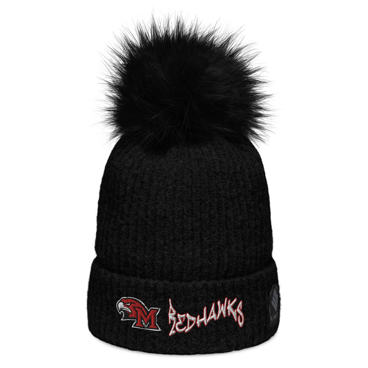 Redhawks Columbia pom-pom beanie