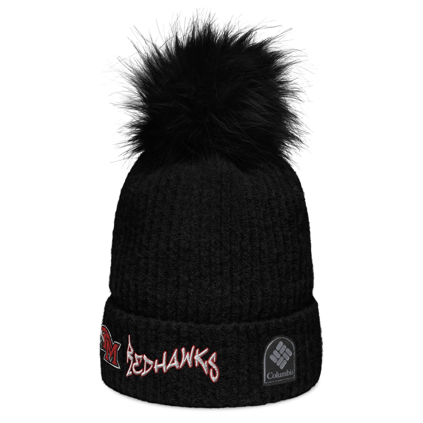 Redhawks Columbia pom-pom beanie